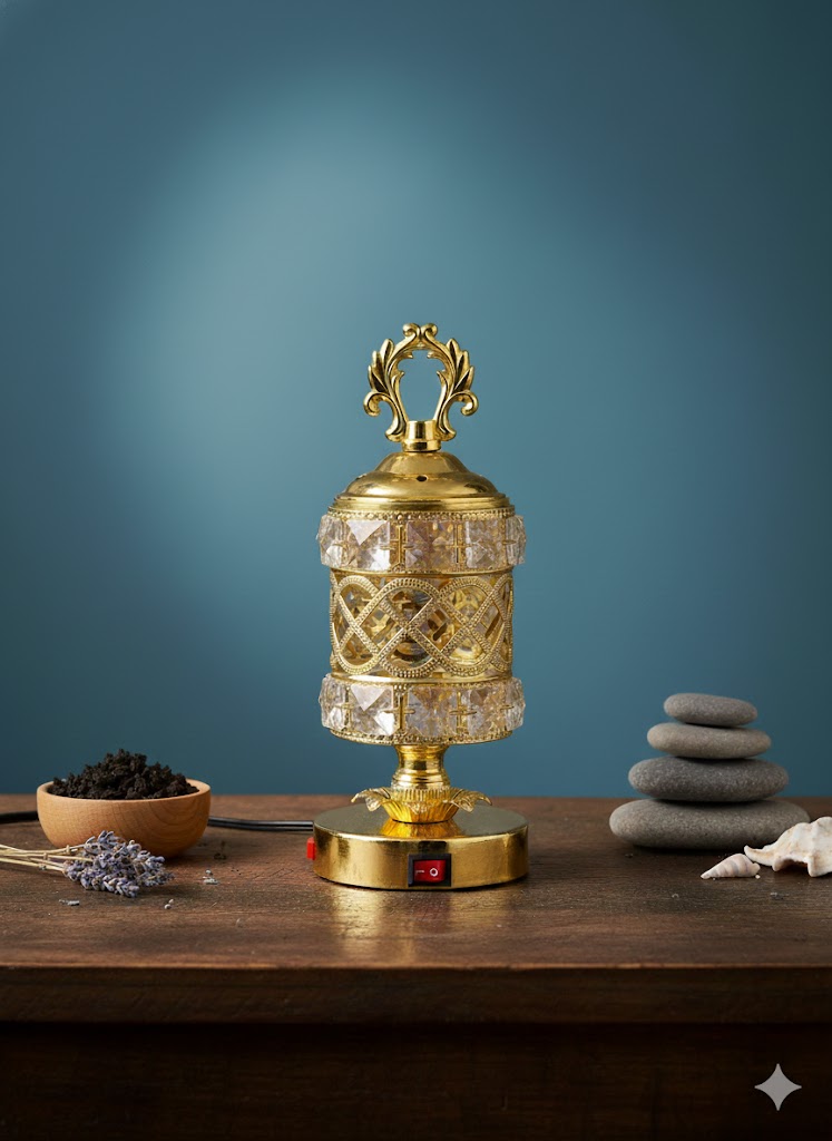 PREMIUM ARABIC CRYSTAL BUKHOOR BURNER /DECORATIVE LAMP