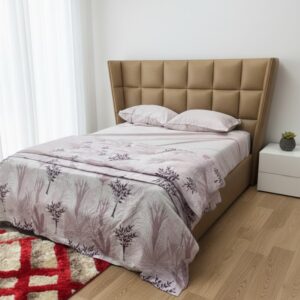 LUXURY SOLID  WOOD PANEL BED
